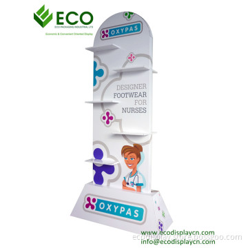 Cardboard shelf display for shoes